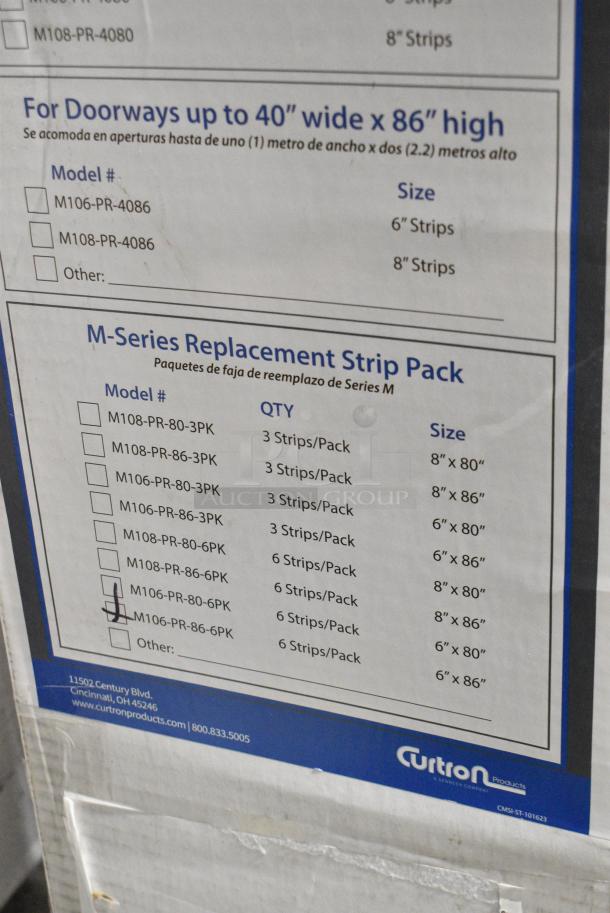3 BRAND NEW SCRATCH AND DENT! M106-PR-86-6PK 6" x 86" Polar Reinforced Replacement Door Strip. 3 Times Your Bid! - Image 5 of 6