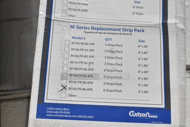2 BRAND NEW SCRATCH AND DENT! M106-PR-86-6PK 6" x 86" Polar Reinforced Replacement Door Strip. 2 Times Your Bid! - Image 4 of 4
