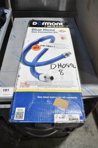 BRAND NEW SCRATCH AND DENT! Dormont 16100KIT48 Deluxe SnapFast® 48" Gas Connector Kit with Two Elbows and Restraining Cable - 1" Diameter