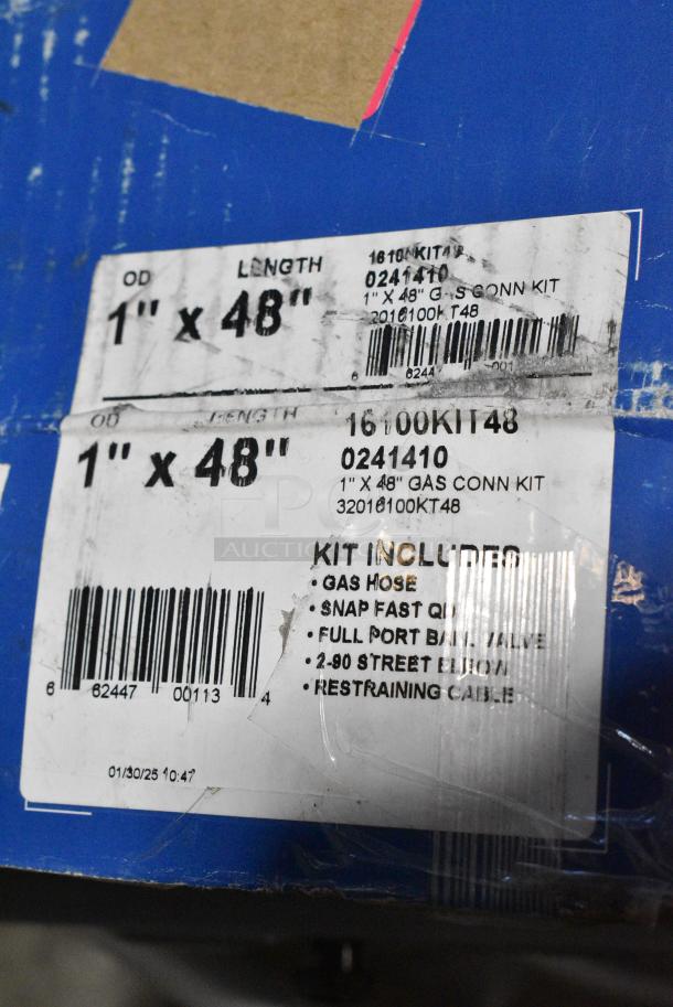 BRAND NEW SCRATCH AND DENT! Dormont 16100KIT48 Deluxe SnapFast® 48" Gas Connector Kit with Two Elbows and Restraining Cable - 1" Diameter - Image 5 of 5