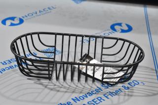 BRAND NEW SCRATCH AND DENT! Box of 12 176OBL942 Acopa 9" x 4" Oval Black Wire Basket