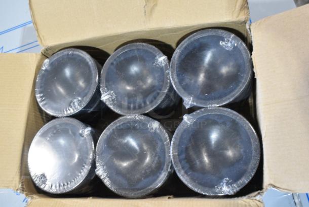 BRAND NEW SCRATCH AND DENT! Box of 24 176MB4BK Choice Thermal Plastic 4 oz. Black Molcajete Bowl - Image 3 of 5