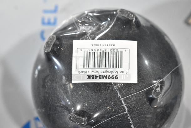 BRAND NEW SCRATCH AND DENT! Box of 24 176MB4BK Choice Thermal Plastic 4 oz. Black Molcajete Bowl - Image 4 of 5