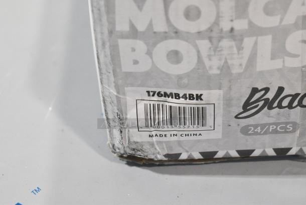 BRAND NEW SCRATCH AND DENT! Box of 24 176MB4BK Choice Thermal Plastic 4 oz. Black Molcajete Bowl - Image 5 of 5