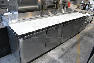 Continental CPA118 Stainless Steel Commercial Pizza Prep Table w/ Stainless Steel Drop In Bins. 115 Volts, 1 Phase. - Item #1182144