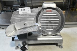 Avantco 177SL310 Metal Commercial Countertop Meat Slicer w/ Blade Sharpener. 115 Volts, 1 Phase. - Item #1182145