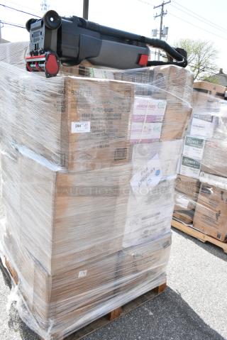 38 BRAND NEW SCRATCH AND DENT! Boxes Including 130BKFKSNSPH Choice Black Heavy Weight Wrapped Polystyrene Plastic Cutlery Pack with Napkin and Salt and Pepper Packets - 500/Case, 130BFORKWP Choice Individually Wrapped Medium Weight Black Polypropylene Plastic Fork - 1,000/Case, 4 394365L Noble Products Powder-Free Disposable Clear Vinyl Gloves for Foodservice - Large - 1,000/Case, 2 Solo PL200N Medium Clear Plastic Souffle / Cup Lid - 2,500/Case. 38 Times Your Bid!