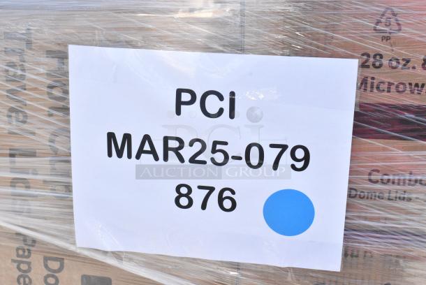 38 BRAND NEW SCRATCH AND DENT! Boxes Including 3 394360L Noble Products Clear Powdered Disposable Vinyl Gloves for Foodservice - Large - 1,000/Case, 485WB9MULTIW Choice 9" Multicolor Stripe Extra Wide Pointed Wrapped Boba Straw - 1,600/Case, 500L1020BHT Choice Black Hot Paper Cup Travel Lid with Hinged Tab for 10-24 oz. Standard Cups and 8 oz. Squat Cups - 1,000/Case, 2 600MP96381C Hinged Clamshell Container. 38 Times Your Bid! - Image 5 of 5