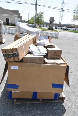25 BRAND NEW SCRATCH AND DENT! Boxes Including 17624STPEBRD Choice 24 oz. Red Plastic Pebbled Tumbler - 12/Pack, 160NP2020WH Choice 20" x 20" White 100% Spun Polyester Hemmed Cloth Napkins - 12/Pack, 27160210 Carlisle 60210 Terra 10" 18/0 Hammered Stainless Steel Tongs, 105GC47972B Choice 2 Part Green and White Carbonless Guest Check with Beverage Lines and Bottom Guest Receipt - 40/Case, 17624STPEBRD Choice 24 oz. Red SAN Plastic Pebbled Tumbler - 12/Pack, 8884913YL Vollrath 4913-08 Traex® Yellow Single Tip Wide Mouth Bottle Cap, Narvon 378PD5G3 Faucet Valve for D5G Series Refrigerated Beverage Dispensers, 600GFBS410 Regency 12 11/16" x 10 3/4" x 1 3/4" Glass Filler Station Drip Pan, 4070669 Choice 1/6 Size 6" Deep 24 Gauge Anti-Jam Stainless Steel Steam Table / Hotel Pan, Libbey 814CD Heavy Base 12.5 oz. Beverage Glass - 36/Case, Garde 181CHKP38 3/8" Push Plate for Chicken Slicer. 25 Times Your Bid!