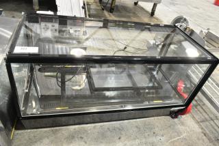 BRAND NEW SCRATCH AND DENT! Avantco 360BCS48HCB 48" Black Refrigerated Square Countertop Bakery Display Case with LED Lighting. 115 Volts, 1 Phase. Tested and Powers On But Does Not Get Cold