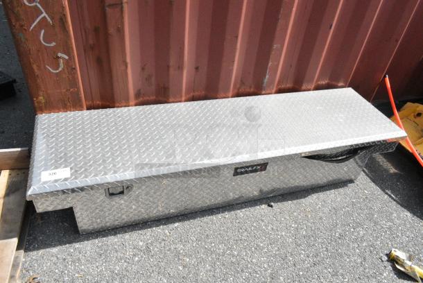 TrailFX Metal Diamond Plate Pick Up Truck Bed Tool Box w/ Contents. - Image 1 of 6