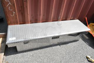 TrailFX Metal Diamond Plate Pick Up Truck Bed Tool Box w/ Contents.