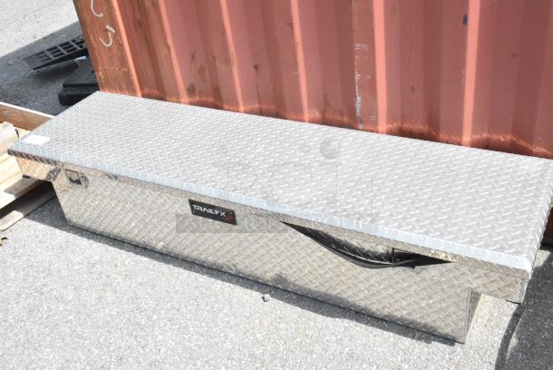 TrailFX Metal Diamond Plate Pick Up Truck Bed Tool Box w/ Contents. - Image 2 of 6