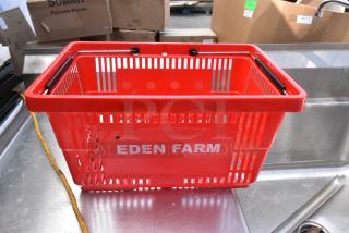 33 Red Poly Shopping Baskets. 33 Times Your Bid!