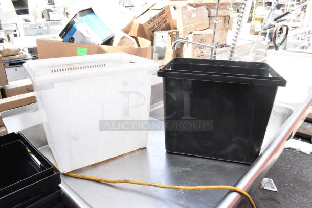 40 Items Including Red Poly Shopping Baskets and Poly Bins. 40 Times Your Bid! - Image 2 of 3