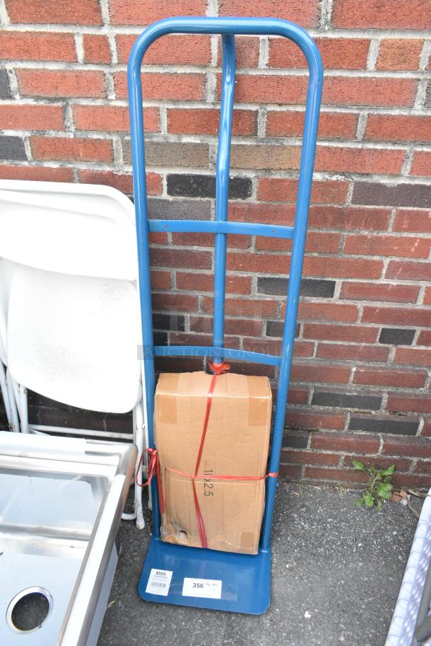 BRAND NEW SCRATCH AND DENT! Lavex 503HDTH600BL 600 lb. Blue Hand Truck With 10" Solid Rubber Wheels - Image 1 of 5