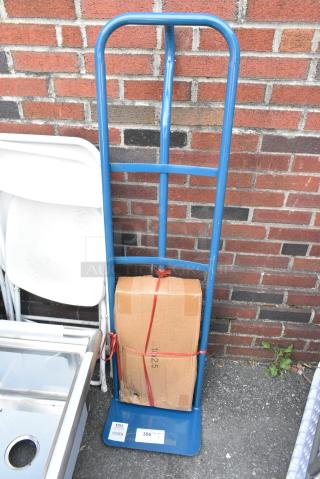 BRAND NEW SCRATCH AND DENT! Lavex 503HDTH600BL 600 lb. Blue Hand Truck With 10" Solid Rubber Wheels
