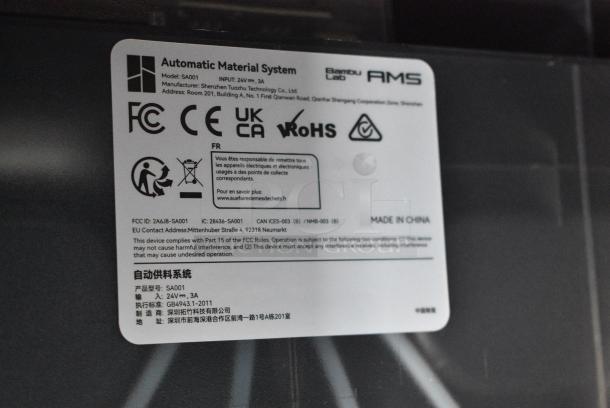 BRAND NEW SCRATCH AND DENT! 2024 Bambu PF001-P+SA001 X1 Combo 3D Printer. - Image 8 of 10
