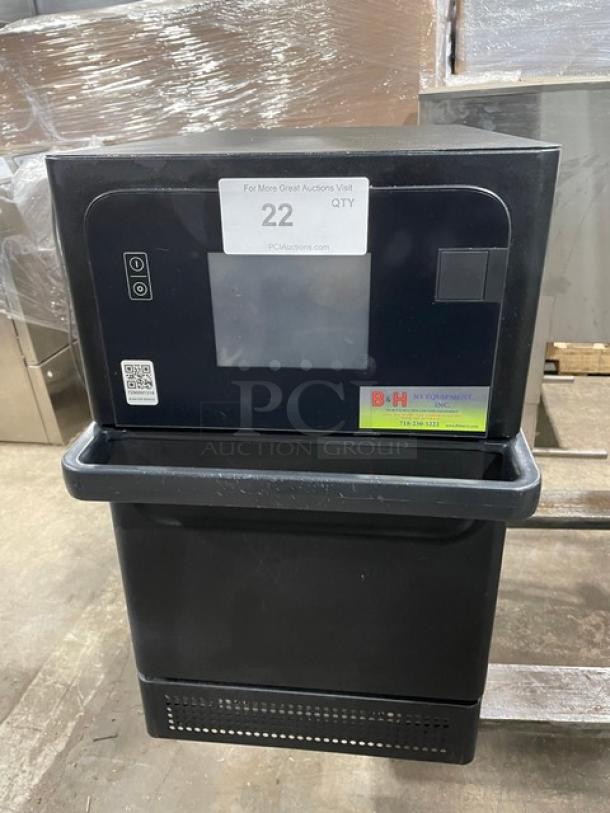 MerryChef! 2022! Late Model! Commercial Black Electric Powered Countertop High Speed Rapid Cook Oven! Model: Eikon E2S SN: 2209213092192! 208/240V 1 Phase! - Image 1 of 8