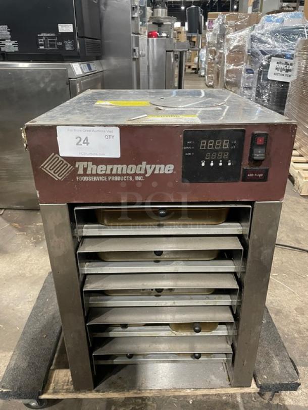 Thermodyne Commercial Stainless Steel Electric Powered Countertop Slow Cook/Hold Oven! With Ambered High Heat Food Containers! Model: 300NDNL SN: 4361! 120V 1 Phase! - Image 1 of 9