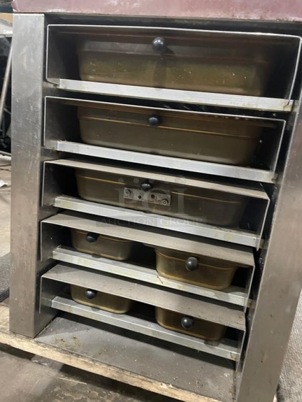 Thermodyne Commercial Stainless Steel Electric Powered Countertop Slow Cook/Hold Oven! With Ambered High Heat Food Containers! Model: 300NDNL SN: 4361! 120V 1 Phase! - Image 8 of 9