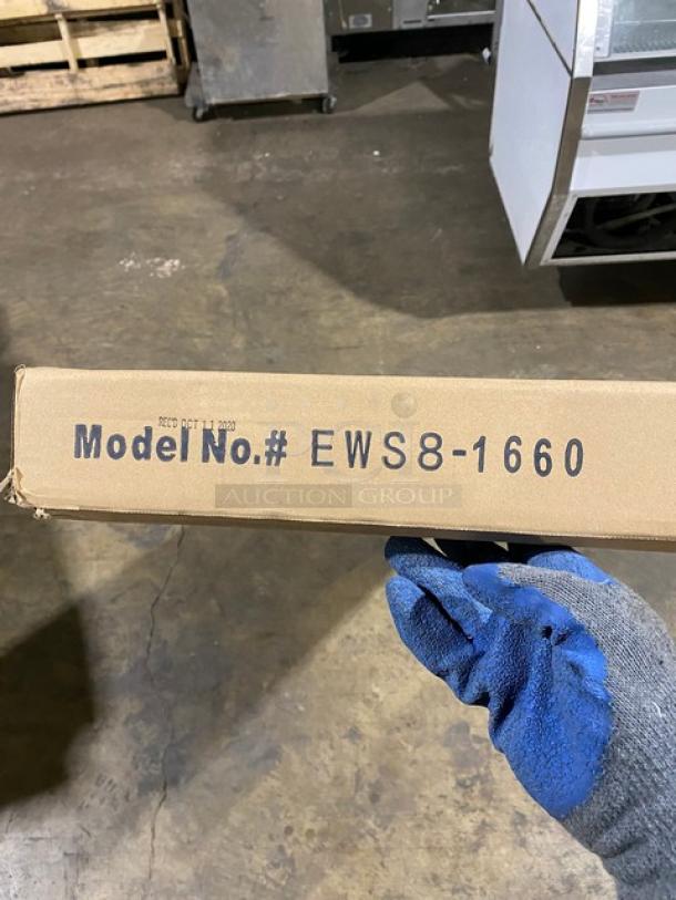 BRAND NEW! John Boos Commercial Stainless Steel 60" x 16" Wall-Mount Shelf! With Safety Stallion Front Edge! With 1.5" Turned Up Backsplash! With Support Brackets! Model: EWS8-1660! - Image 2 of 2