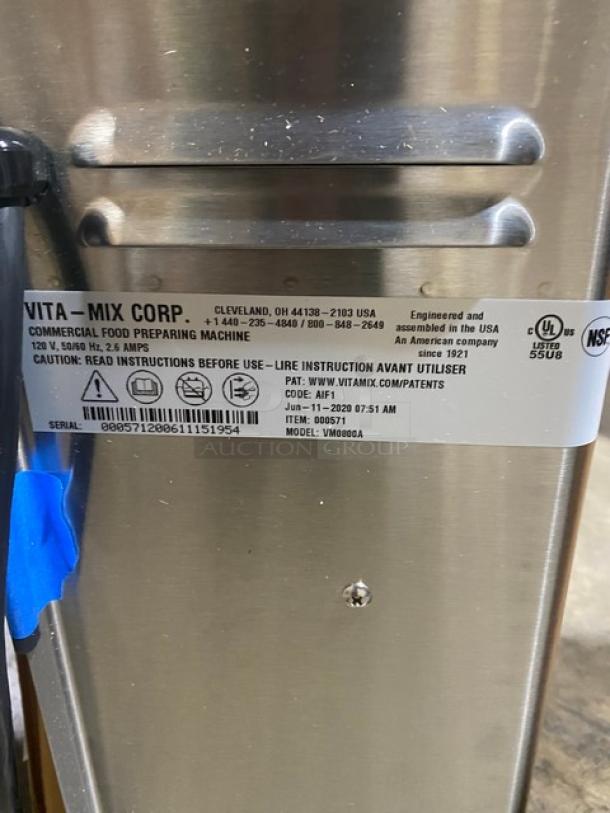 BRAND NEW! Vitamix! 2020! Late Model! 571 Series Commercial Stainless Steel Electric Powered Countertop Single Frozen Dessert/Treat Mix'n Machine! Model: VM0800A! 120V! - Image 5 of 5