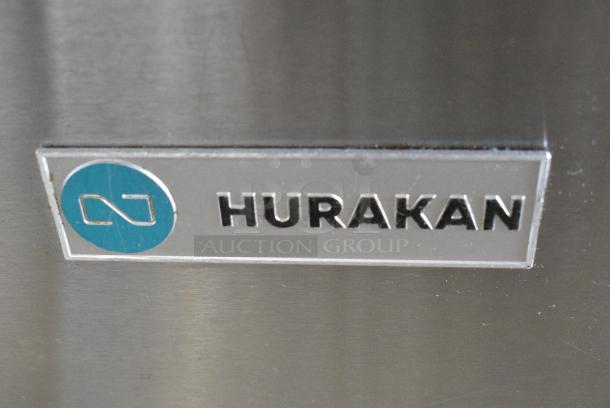 Hurakan Stainless Steel Commercial Floor Style Natural Gas Powered 4 Burner Range w/ Oven, Over Shelf and Back Splash. - Image 4 of 12
