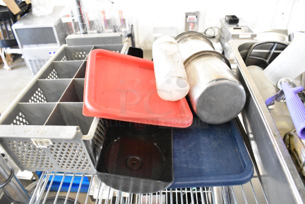 ALL ONE MONEY! Tier Lot of Various Items Including Stainless Steel Drop In Bins, Stock Pot and Metal Baking Pans. - Image 2 of 5