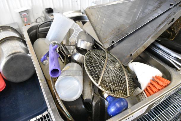 ALL ONE MONEY! Tier Lot of Various Items Including Stainless Steel Drop In Bins, Stock Pot and Metal Baking Pans. - Image 3 of 5