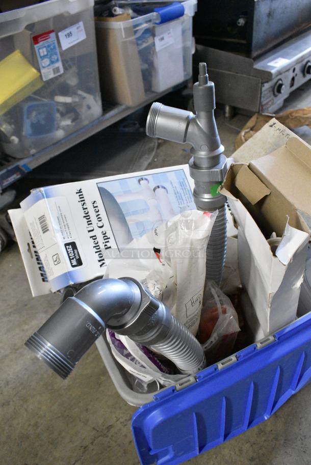 ALL ONE MONEY! Lot of Various BRAND NEW SCRATCH AND DENT! Items Including Security Camera, Water Hoses, Molded Undersink Pipe Covers and Pipes in Clear Poly Bin - Image 5 of 21