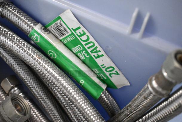ALL ONE MONEY! Lot of Various BRAND NEW SCRATCH AND DENT! Items Including Security Camera, Water Hoses, Molded Undersink Pipe Covers and Pipes in Clear Poly Bin - Image 9 of 21