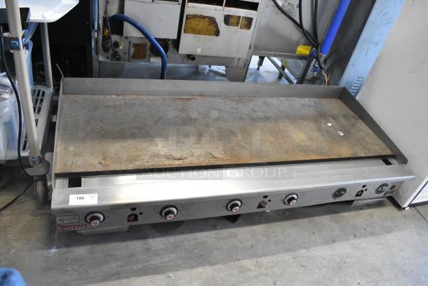 Vulcan Stainless Steel Commercial Countertop Natural Gas Powered Flat Top Griddle w/ Thermostatic Controls. - Image 5 of 7
