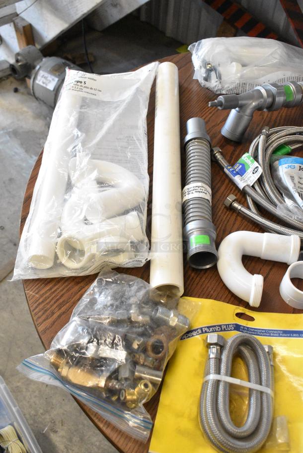 ALL ONE MONEY! Lot of Various BRAND NEW SCRATCH AND DENT! Items Including Security Camera, Water Hoses, Molded Undersink Pipe Covers and Pipes in Clear Poly Bin - Image 16 of 21