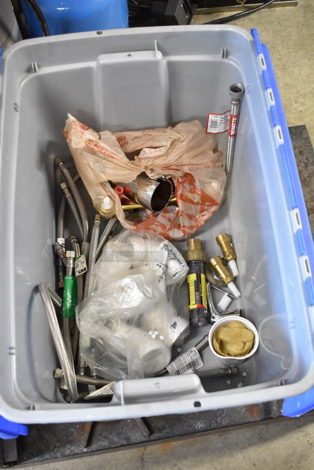 ALL ONE MONEY! Lot of Various BRAND NEW SCRATCH AND DENT! Items Including Security Camera, Water Hoses, Molded Undersink Pipe Covers and Pipes in Clear Poly Bin - Image 19 of 21