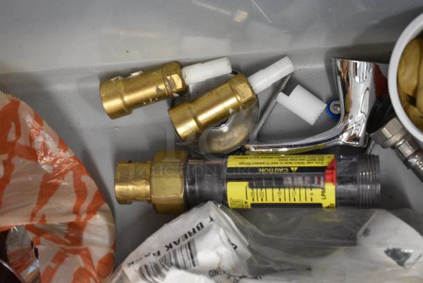 ALL ONE MONEY! Lot of Various BRAND NEW SCRATCH AND DENT! Items Including Security Camera, Water Hoses, Molded Undersink Pipe Covers and Pipes in Clear Poly Bin - Image 20 of 21