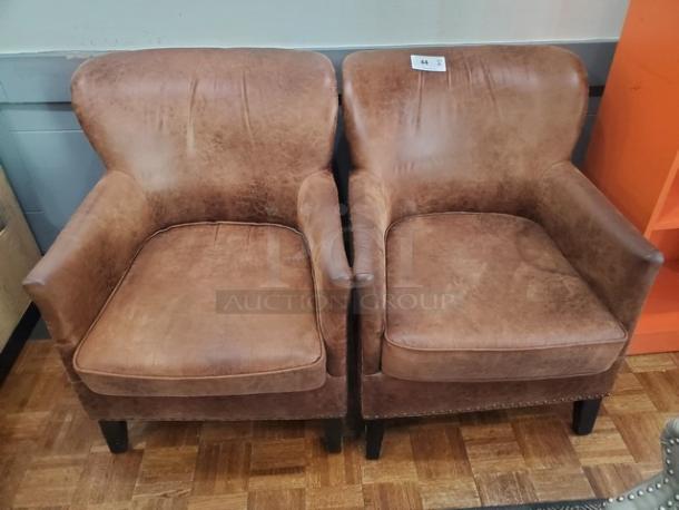 Lot of 2 Brown Chairs. (2xbid) - Image 1 of 1