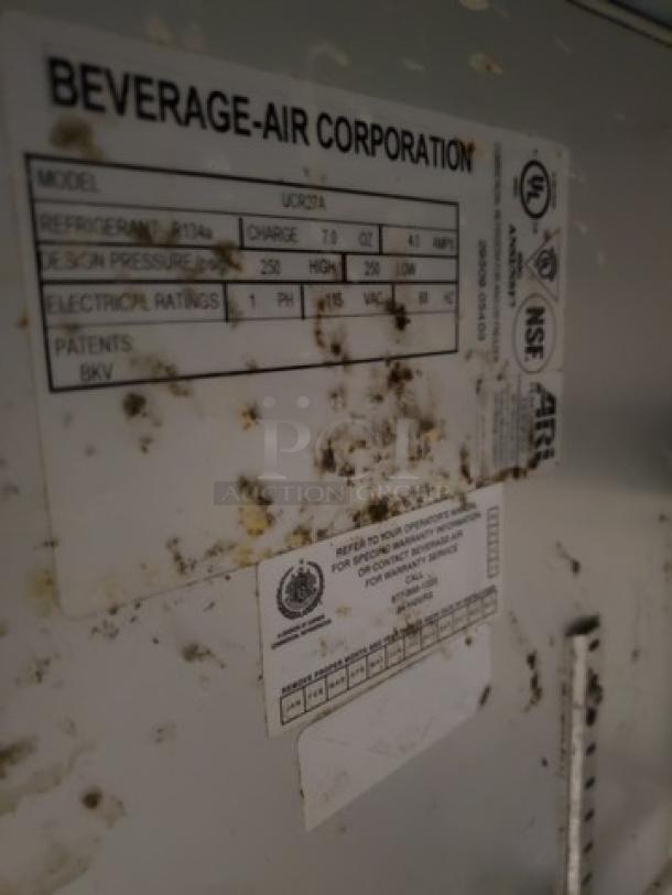 Beverage Air UCR27A | 27" Undercounter One Door Refrigerator. 1 PH, 115 VAC, 60 Hz. - Image 2 of 4