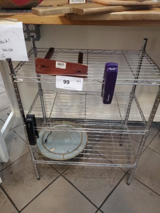 3 Tier Wire Rack. Contents not included.