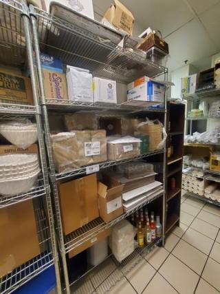 5 Tier Wire Shelving Unit. Contents on Rack are NOT included.