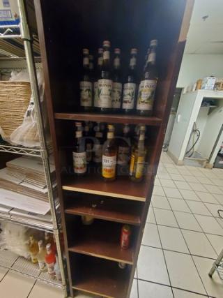 Lot of Miscellaneous Gourmet Syrups and Flavored Sauces. Shelf not included.