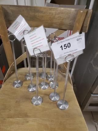 Lot of 10 Ring-Clip Table Number Holder/Number Stand/Place Card Holders. (10xbid)