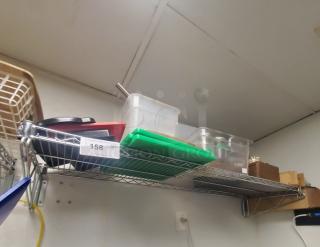 Wall Shelf. Contents on rack included.