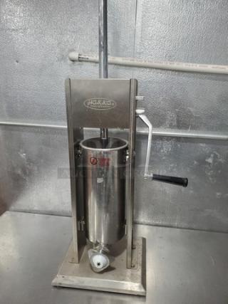 Hakka Food Processing model S-V-5-4 Deluxe Sausage Stuffer.