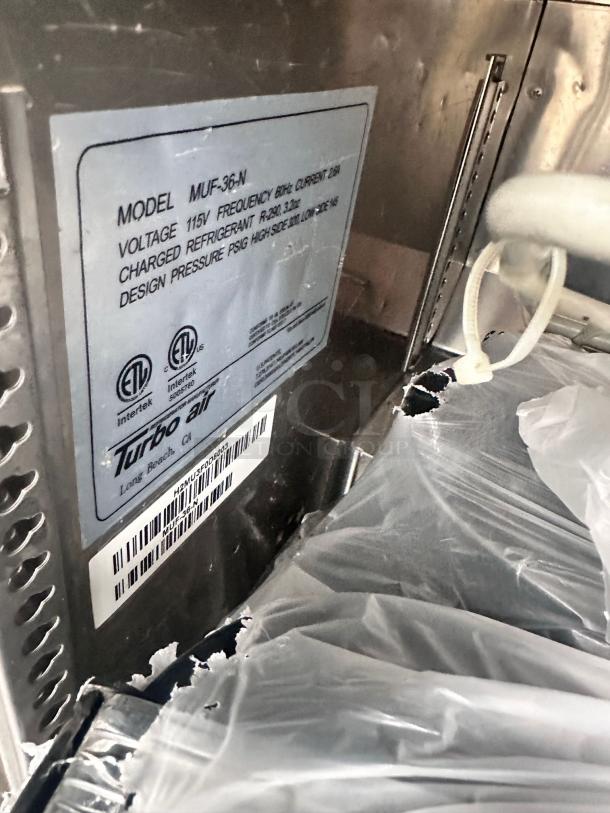 Excellent Condition – Undercounter Freezer – Turbo Air MUF-36-N – 115V – Heavy-Duty Stainless Steel – Tested & Working! – RGP 29 - Image 9 of 9