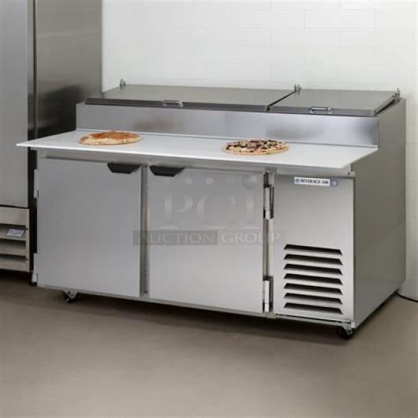 Excellent Condition Pizza Prep Table – Beverage-Air DP67 – 115V Electric – Heavy-Duty Stainless Steel – Tested & Working! - Image 1 of 11