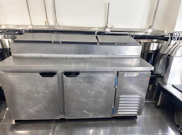Excellent Condition Pizza Prep Table – Beverage-Air DP67 – 115V Electric – Heavy-Duty Stainless Steel – Tested & Working! - Image 5 of 11