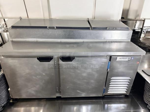 Excellent Condition Pizza Prep Table – Beverage-Air DP67 – 115V Electric – Heavy-Duty Stainless Steel – Tested & Working! - Image 10 of 11