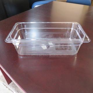 NEW Carlisle 1/3 Size 4 Inch Deep Clear Food Storage Container. 6XBID