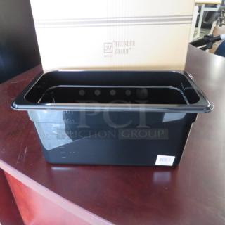 NEW 1/3 Size 6 Inch Deep Black Food Storage Container. 6XBID
